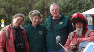 New Friends for new Volunteers at Cockle Creek Volunteers Julie and Graham Myer and Visitors Kevin and Kirsty