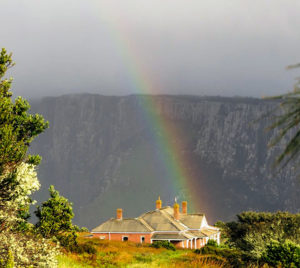 Rainbow over Quarters 1, Tasman Island